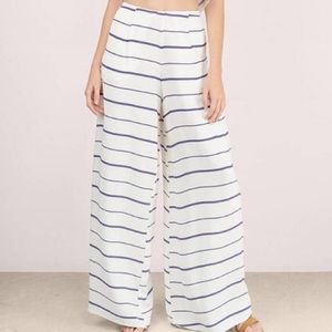 Tobi Pants - TOBI High Rise Wide Leg Striped White Pants: Small Tobi Pants - TOBI High Rise Wide Leg Striped White Pants: Small